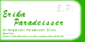 erika paradeisser business card